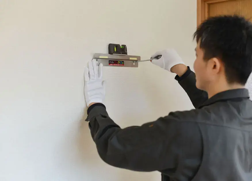 ひっかけ君 取付け工程1：水平確認