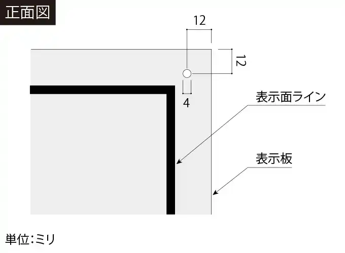 化粧ビス 詳細図3：加工オプション